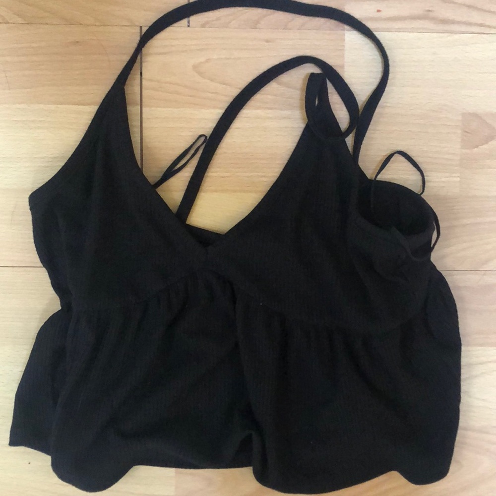 GARAGE Black Babydoll Top